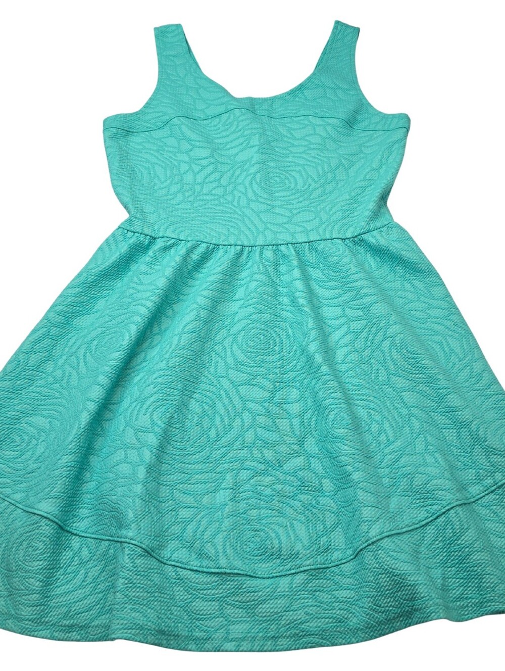 love...ady Aqua Fit & Flare Textured M Dress 0997-
